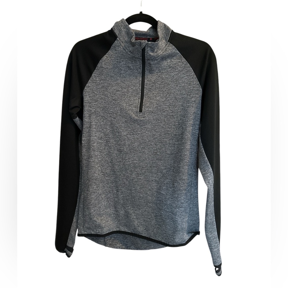 Men's C9 by Champion Gray and Black Quarter-Zip Pullover Like New Size S
